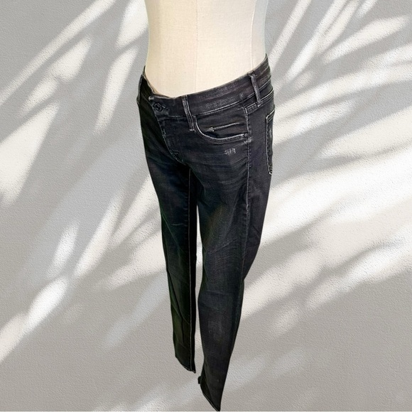 MOTHER Denim ‘The Looker’ Distressed Skinny Jeans in “Destroyed Ride” Gray Sz 26 - Picture 5 of 16